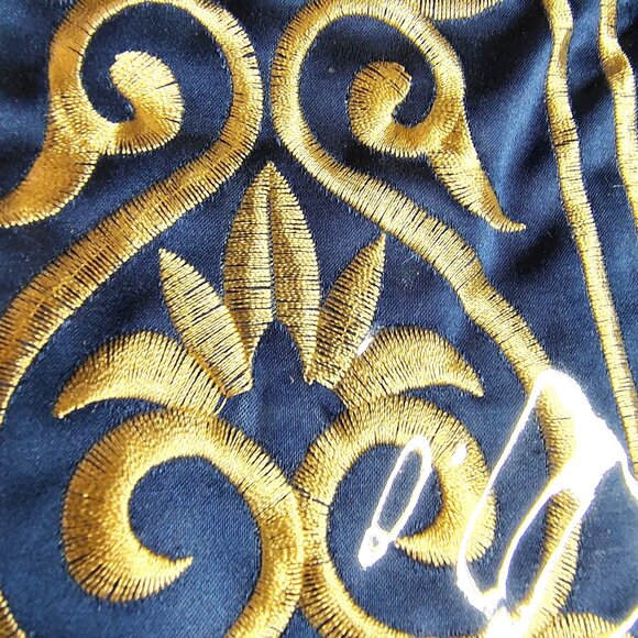 Buckingham Valance Empire Sapphire 110 X 28" Embroidered Luxury Touch Of Class - Picture 8 of 8